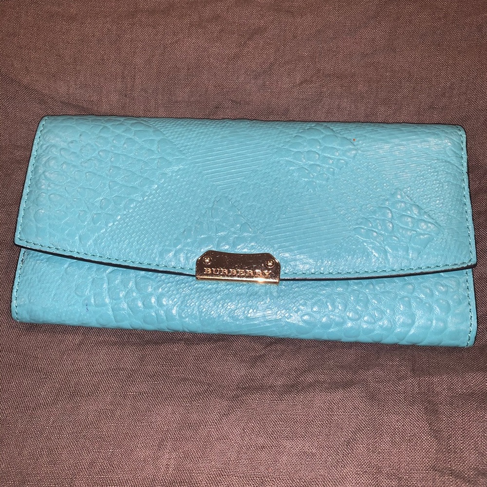 Authentic Burberry check embossed wallet